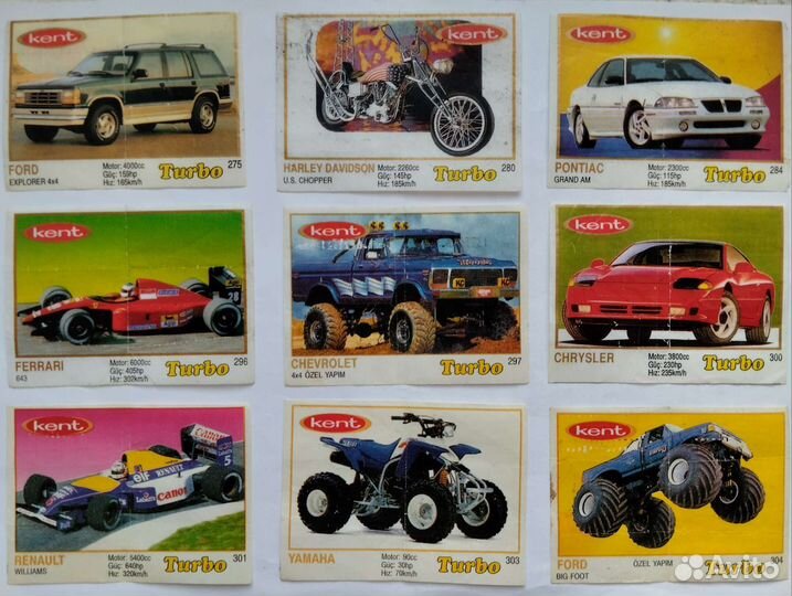 Коллекция вкладышей жвачки 