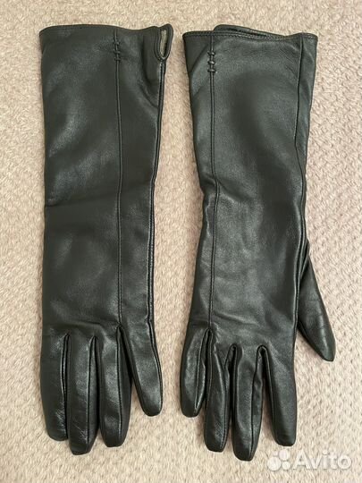 Перчатки кожаные удлиненные