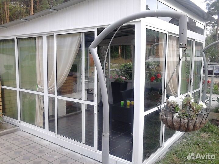 Остекление веранды распашное