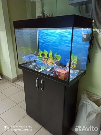 Аквариум122, свет биофильтр фон3D море подставка