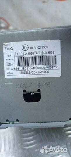 Магнитола Ford Fusion универсал 1.4 fxja 2009