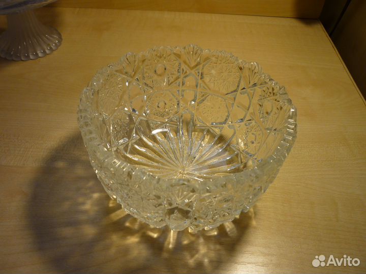 Хрустальная вазочка для варенья/конфетница СССР