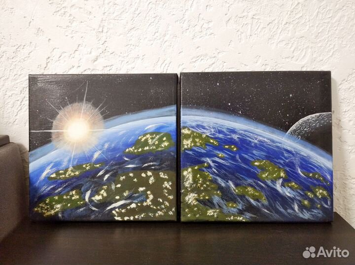 Интерьерная картина Диптих Космос
