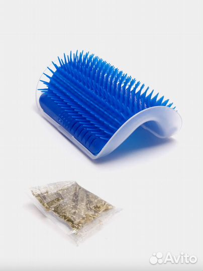 Массажная щетка-чесалка для кошек с мятой