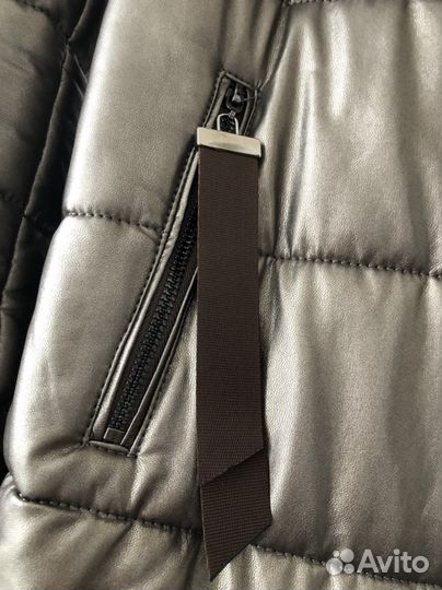 Пуховик женский 50-54 цвет серебристый капучино