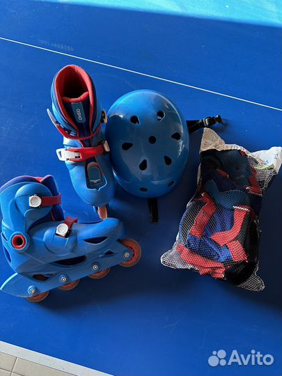 Роликовые коньки детские с защитой