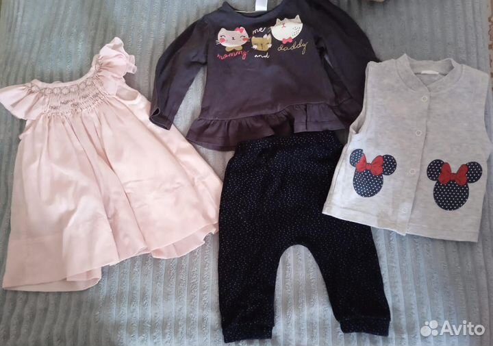 Вещи пакетом на малышку от 3-6мес