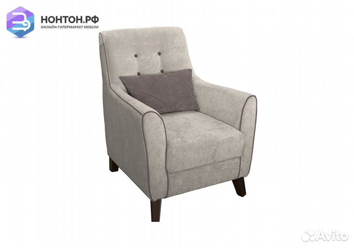 Кресло Френсис светло-бежевое / коричневое