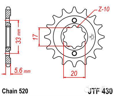 Звезда ведущая JTF430 14