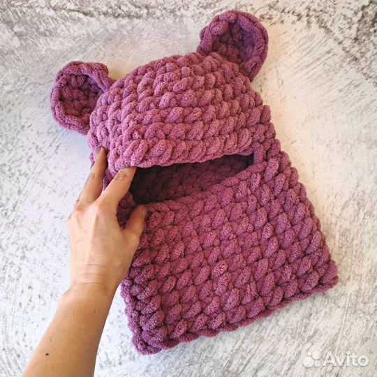 Шапка балаклава вязаная