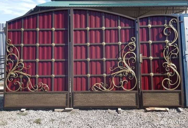 Кованные ворота и калитка
