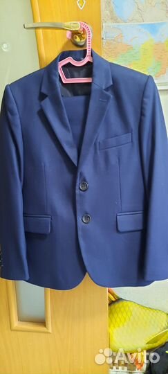 Школьный костюм для мальчика 134 синий