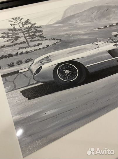 Картина маслом Mercedes 300 SLR 722 Стирлинг Мосс