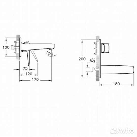 Смеситель для раковины Vitra Root Square A42738EXP