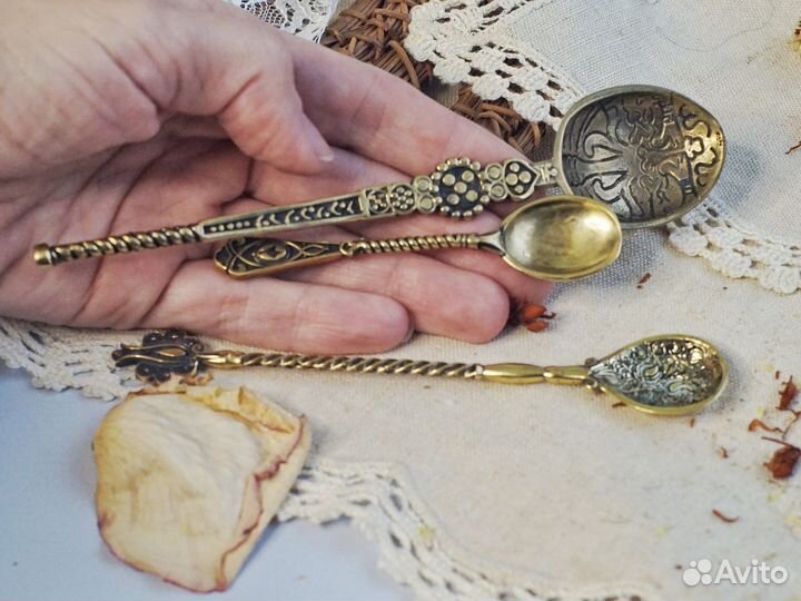 Красивые ложки бронза ручная работа