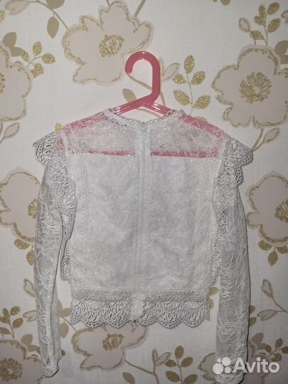 Блузка нарядная для девочки школьная 128