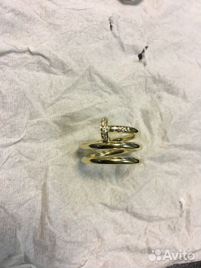 Золотое кольцо Cartier гвоздь 585 пробы