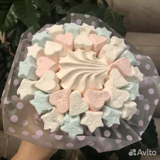 Сладкий букет из зефира