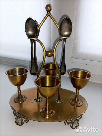 Старинный столовый дорожный набор