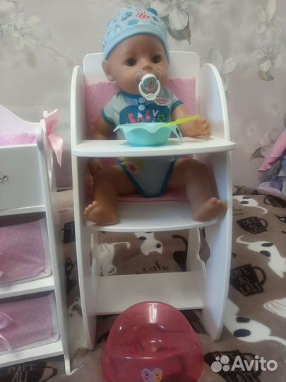 Кровать, стул для куклы