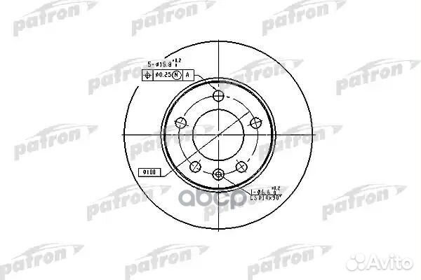 Диск тормозной audi A3 96- задн. pbd2805 patron