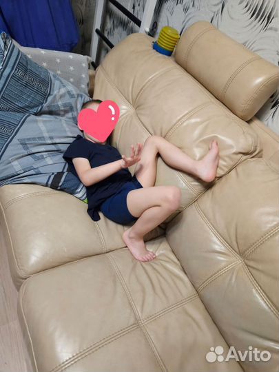 Диван Британика,кожа натур.,раскладной