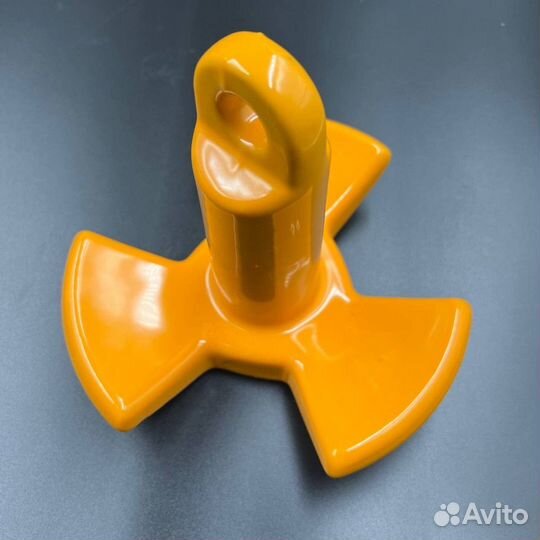 Якорь речной 3-х лепестковый (Оранжевый) с пвх пок