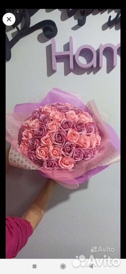 Букеты из мыльных роз