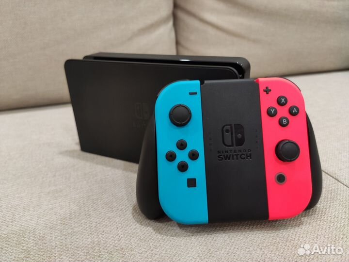 Nintendo Switch oled 64Gb + 128Gb Прошитая