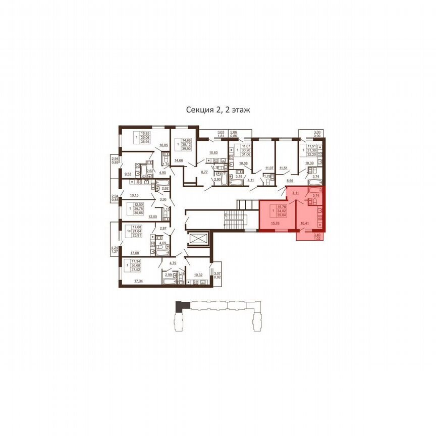 1-к. квартира, 35 м², 2/6 эт.