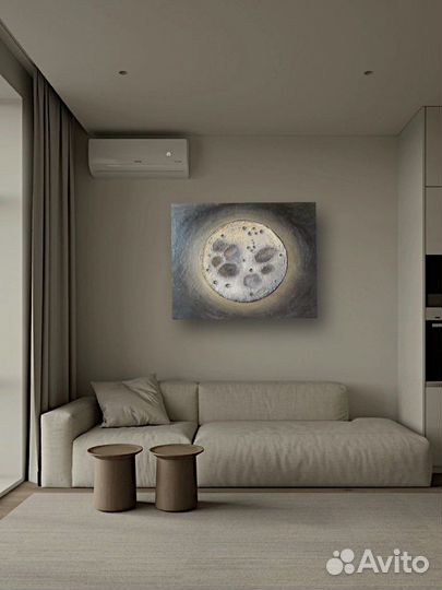 Интерьерная картина на холсте акрил луна