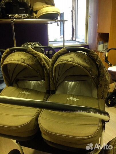 Коляска для двойни/ погодок Indigo TFK