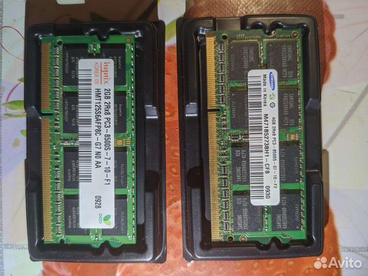 Память для ноутбука sodimm DDR3 6 гб
