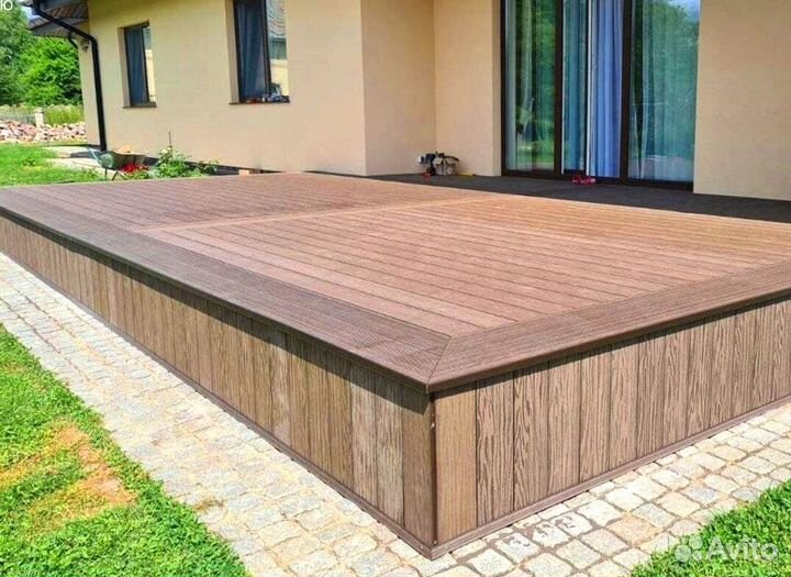 Террасная доска дпк брашированный вельвет