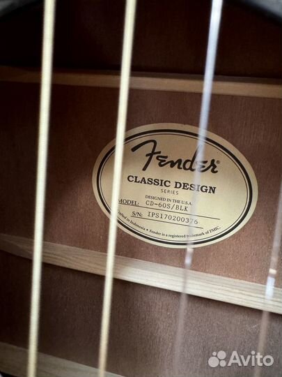 Гитара Fender CD-60S Black