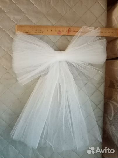 Свадебная фата - бант из фатина