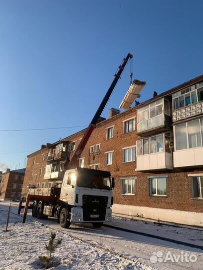 Аренда и услуги манипулятора, стрела 7 т, 21 м, борт 14.7 т, 9.8 м