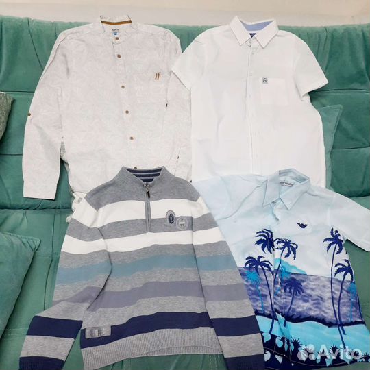 Рубашки для мальчика 3 шт и кофта пакетом 152-158