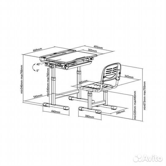 Карта и стул Cantare с лампой и подставкой
