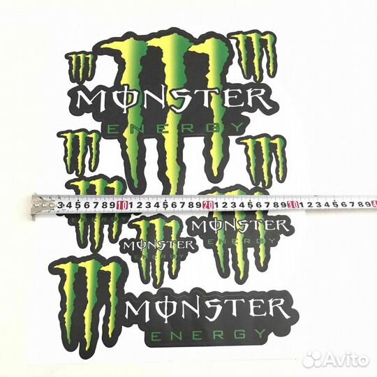 Наклейки monster energy 30x45