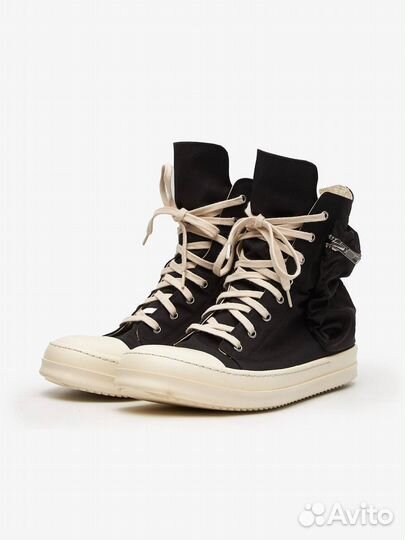 Rick owens black cargo high ramones