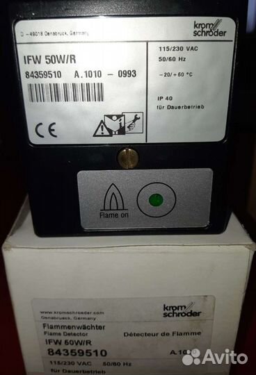 Реле контроля пламени Kromschroder IFW 50W/R