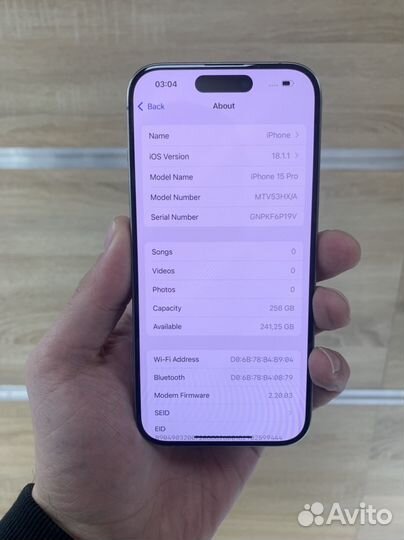 iPhone 15 Pro, 256 ГБ