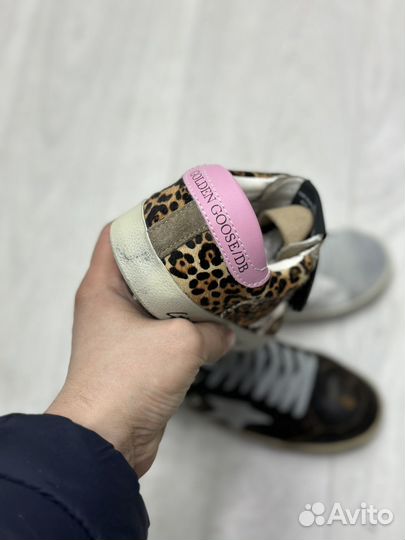 Кеды Golden Goose леопардовые женские бежевые