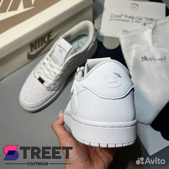 Кроссовки Nike Air Jordan 1 Travis Scott White