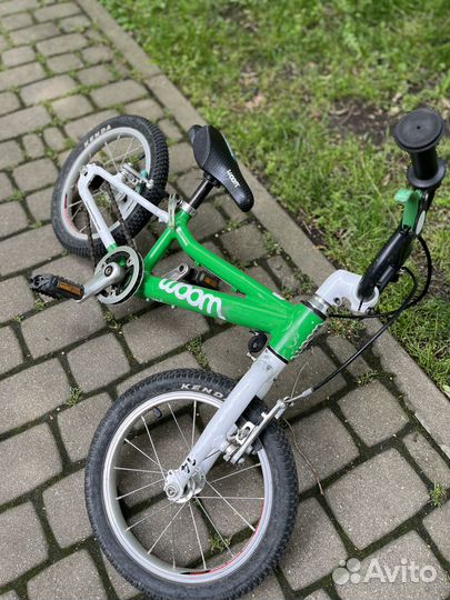 Велосипед Woom 2 детский лёгкий. Цвет зелёный