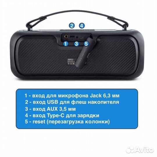 Колонка Remax RB-M25 LED панель Black