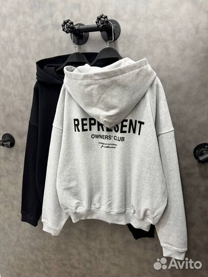 Худи на молнии оверсайз Represent