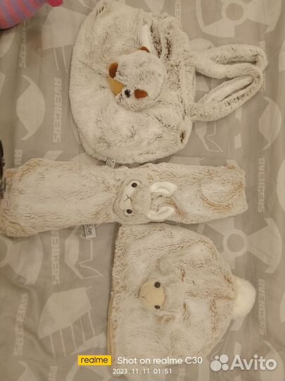 Детская сумка шапка- шарфы