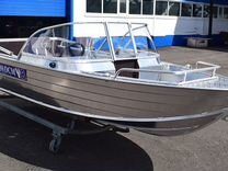 Новая моторная лодка Wyatboat 430DCM алюминиевая